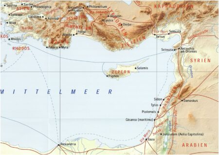 2er Kartenset Israel und Mittelmeer